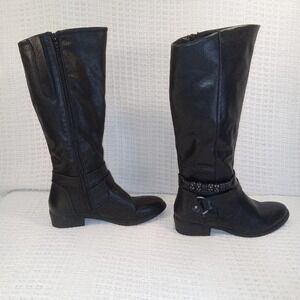 BareTraps Tatiana Tall Boots Women's Size 6 M Black Riding Knee High